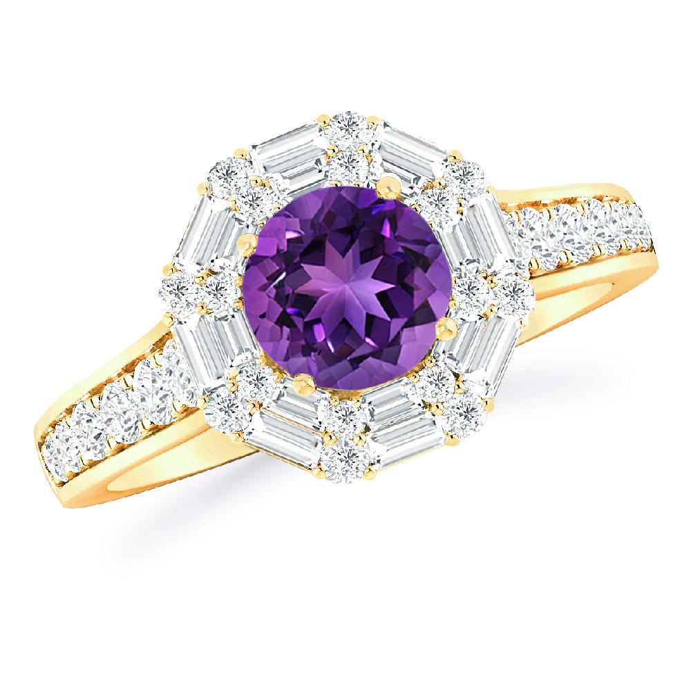 Yellow Gold - Amethyst