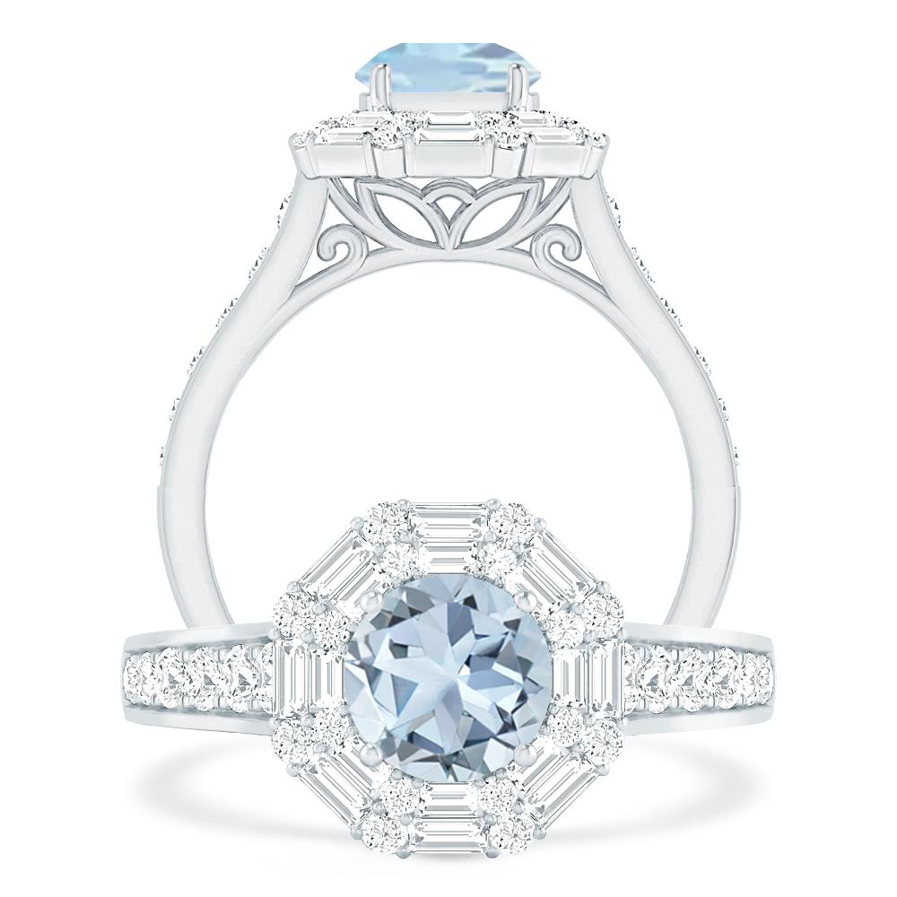 White Gold - Aquamarine