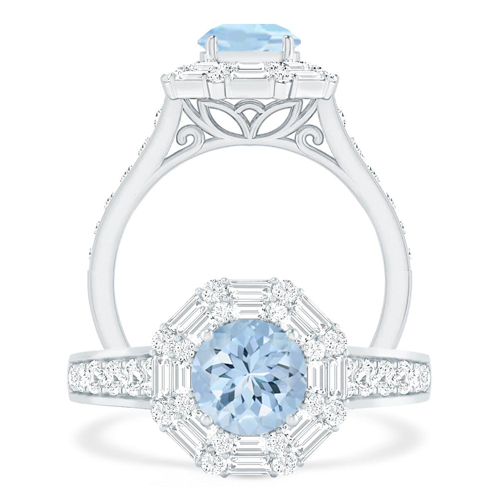 White Gold - Aquamarine