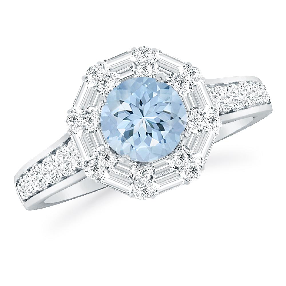 White Gold - Aquamarine