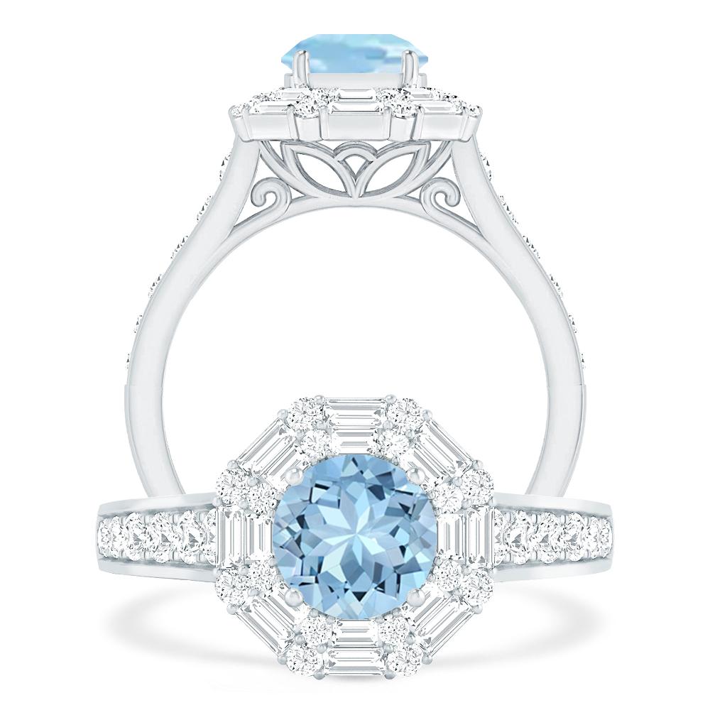 White Gold - Aquamarine