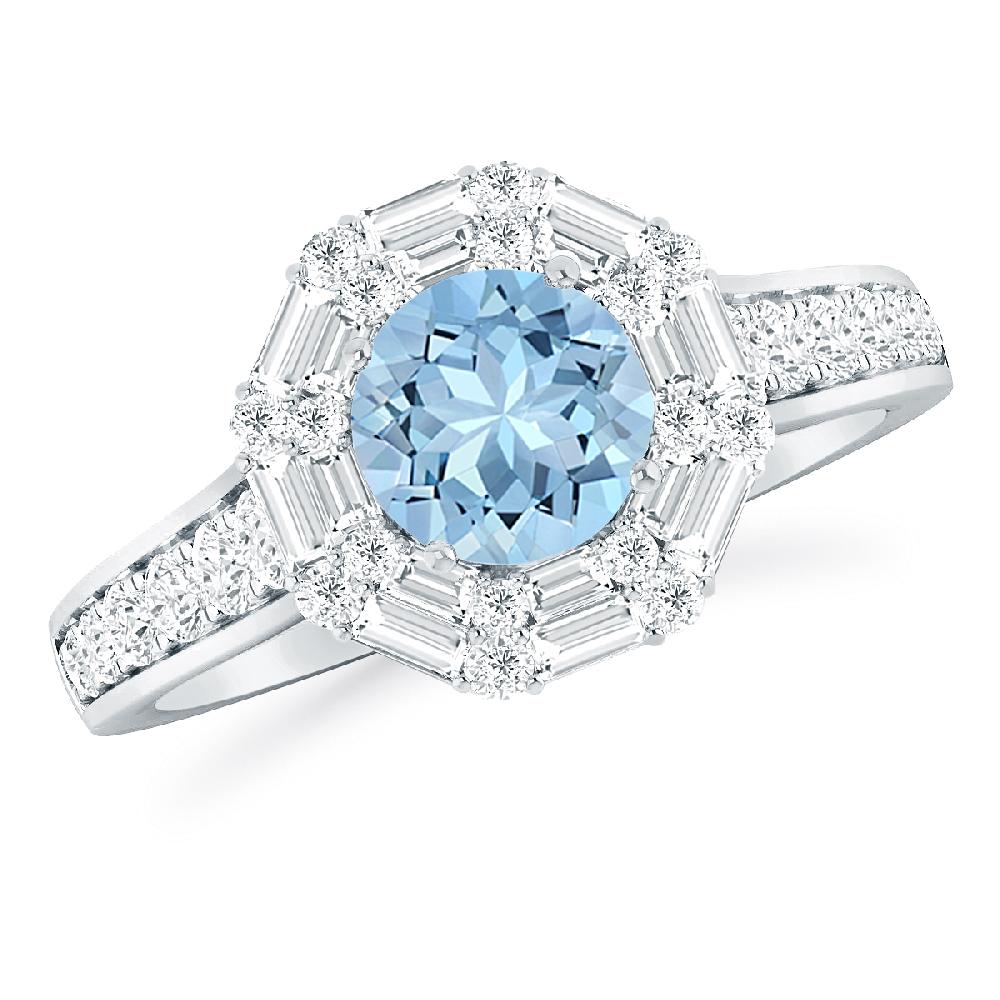 White Gold - Aquamarine