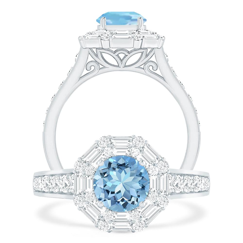 White Gold - Aquamarine