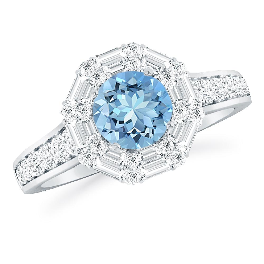 White Gold - Aquamarine