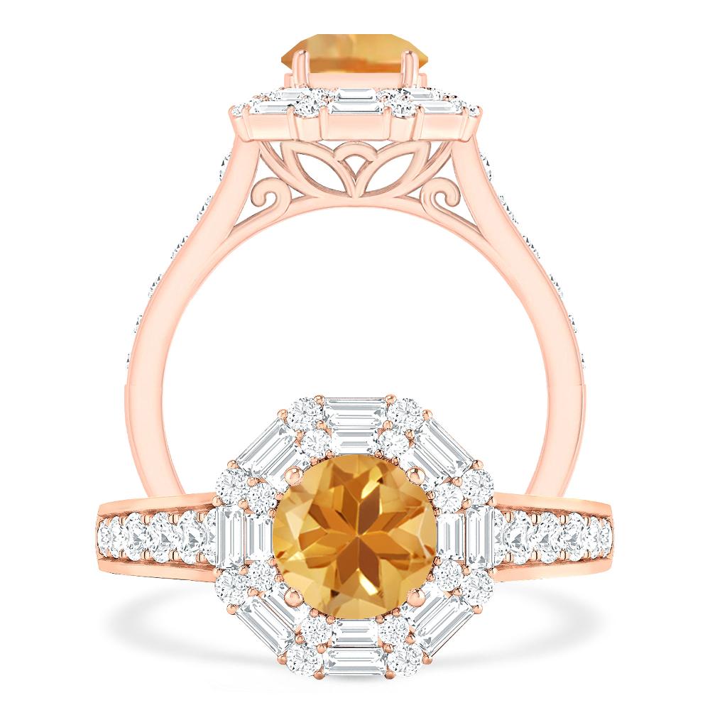 Rose Gold - Citrine