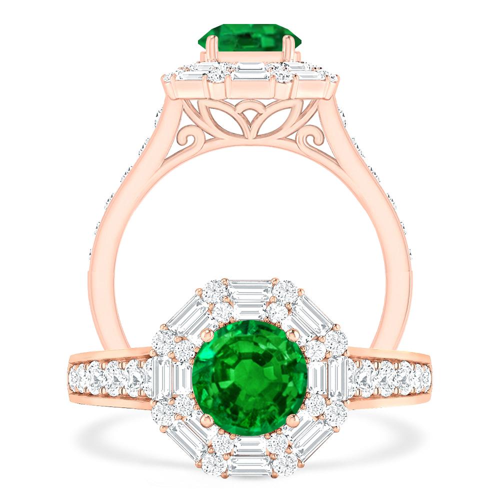 Rose Gold - Emerald