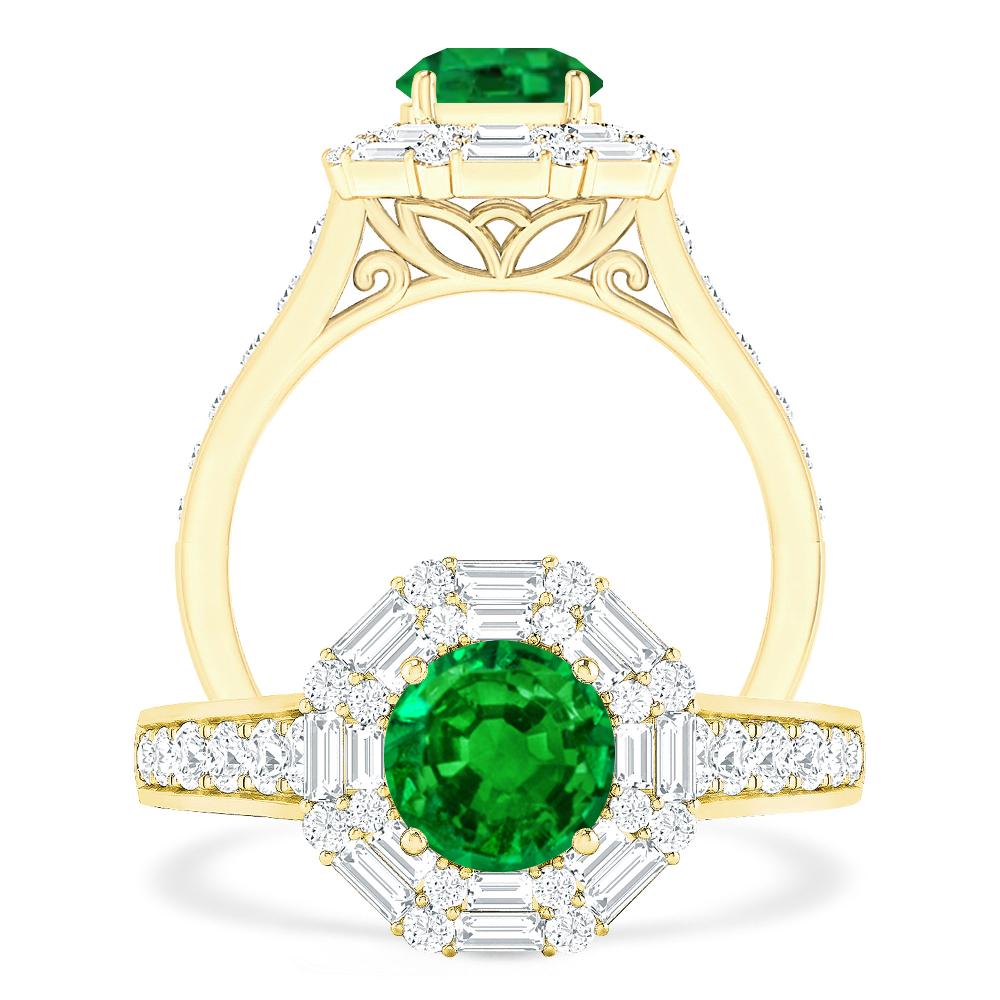 Yellow Gold - Emerald