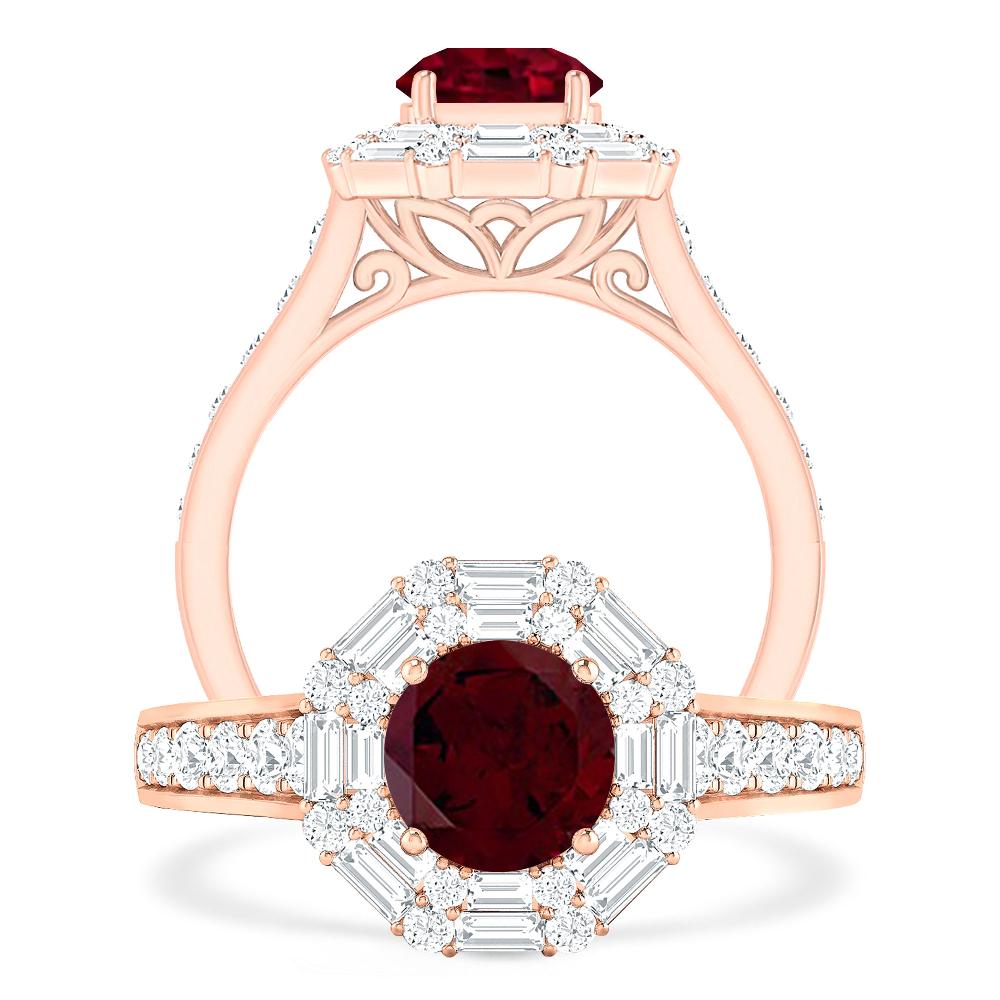 Rose Gold - Garnet