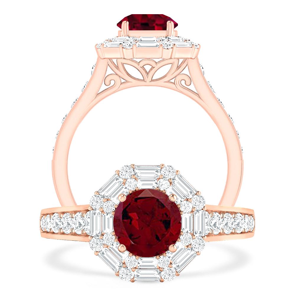 Rose Gold - Garnet