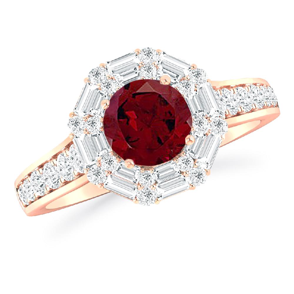 Rose Gold - Garnet