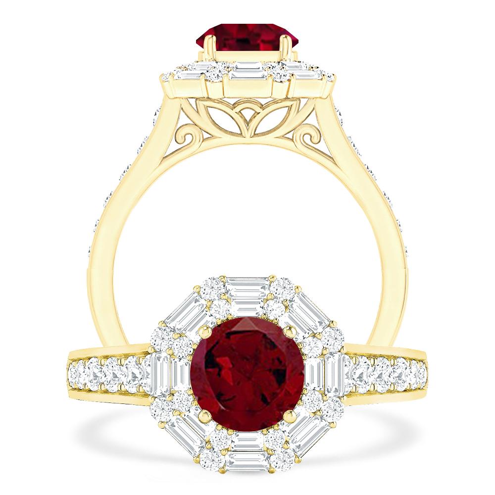 Yellow Gold - Garnet