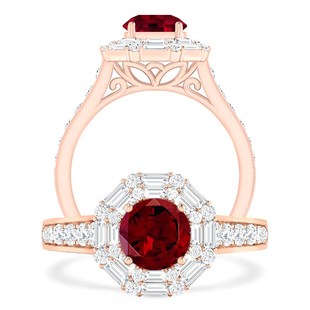 Rose Gold - Garnet