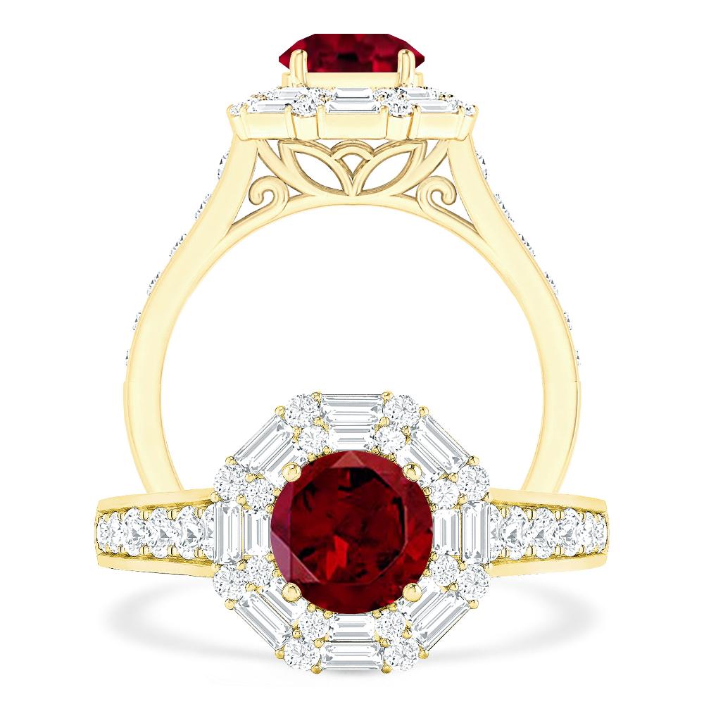 Yellow Gold - Garnet