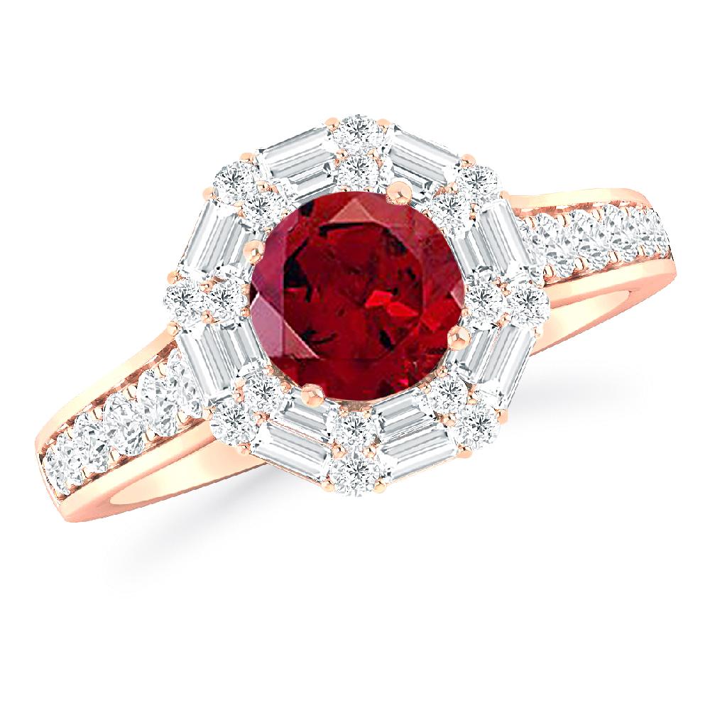 Rose Gold - Garnet