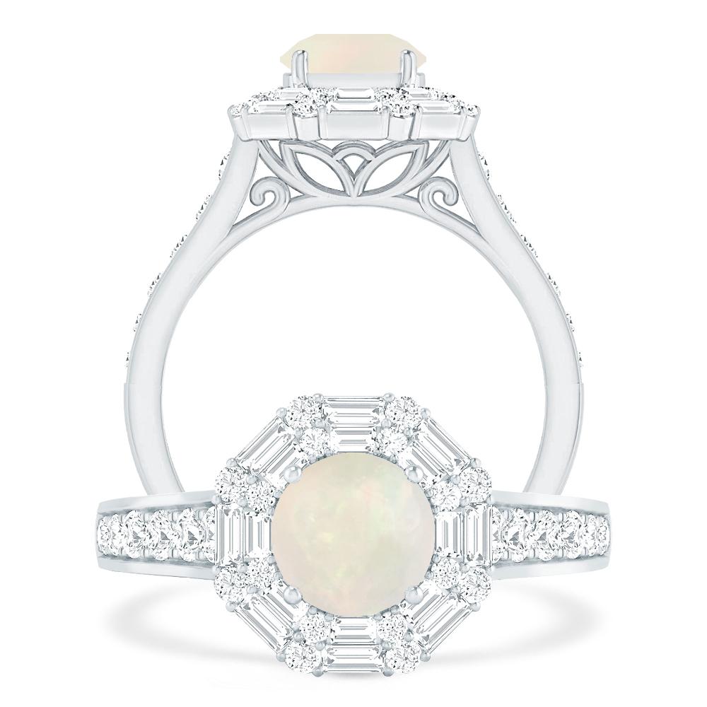 White Gold - Opal