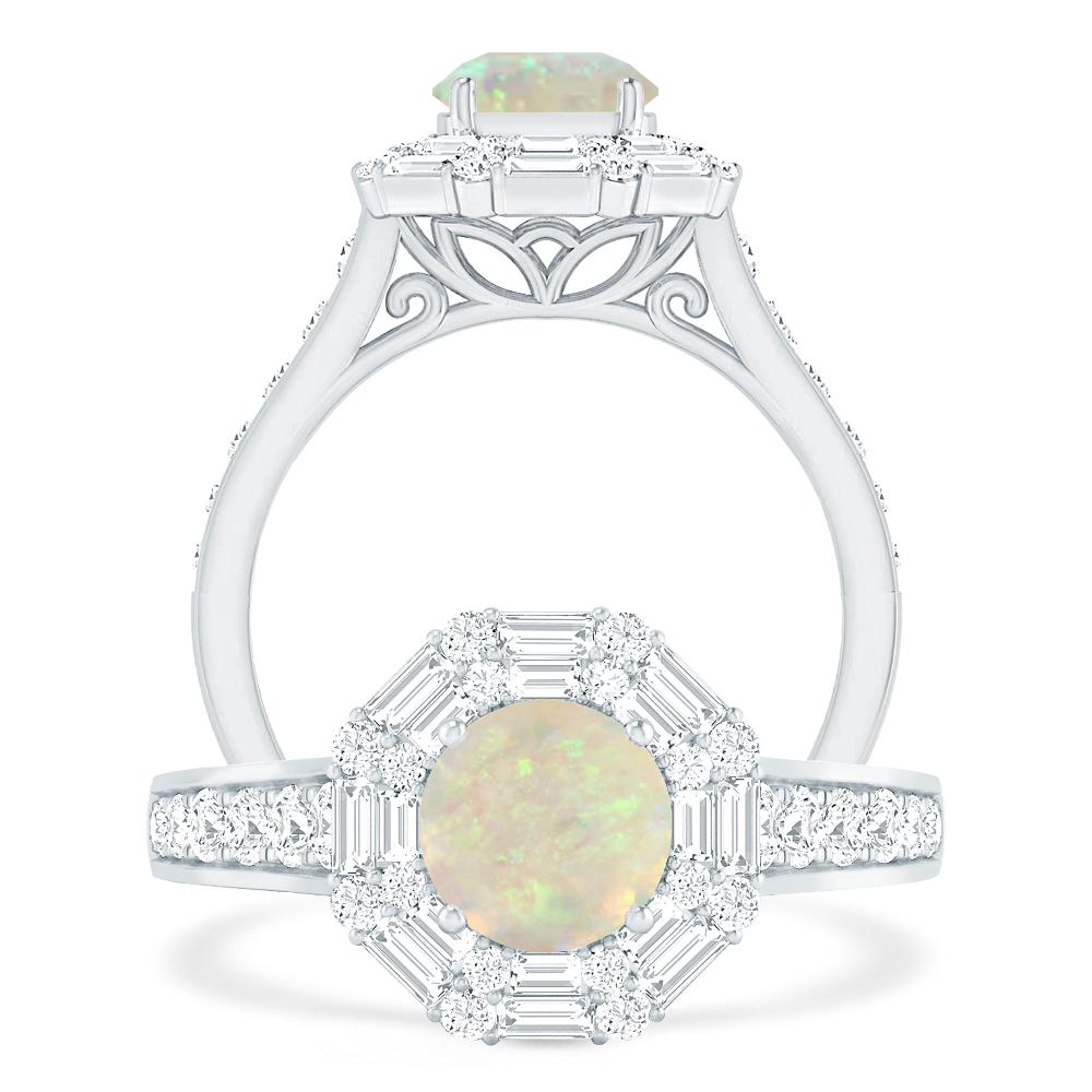 White Gold - Opal