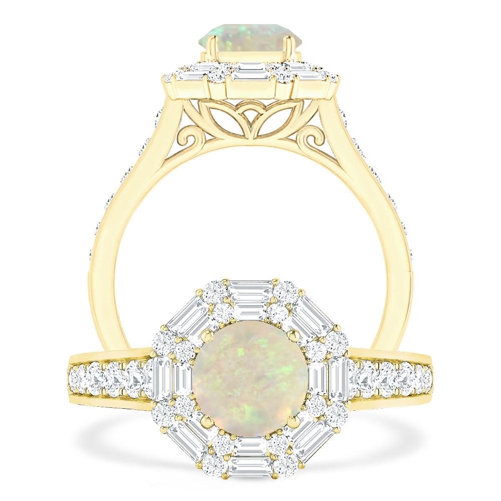 Yellow Gold - Opal