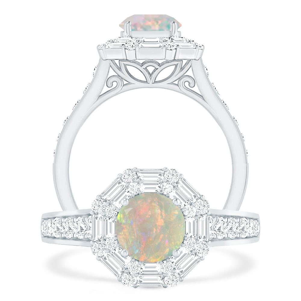 White Gold - Opal