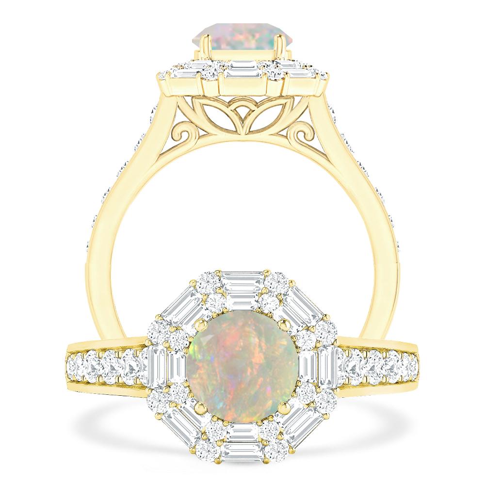 Yellow Gold - Opal