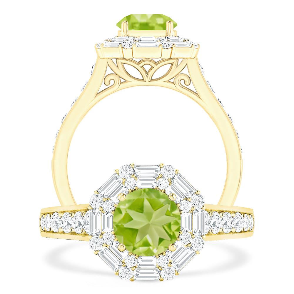 Yellow Gold - Peridot