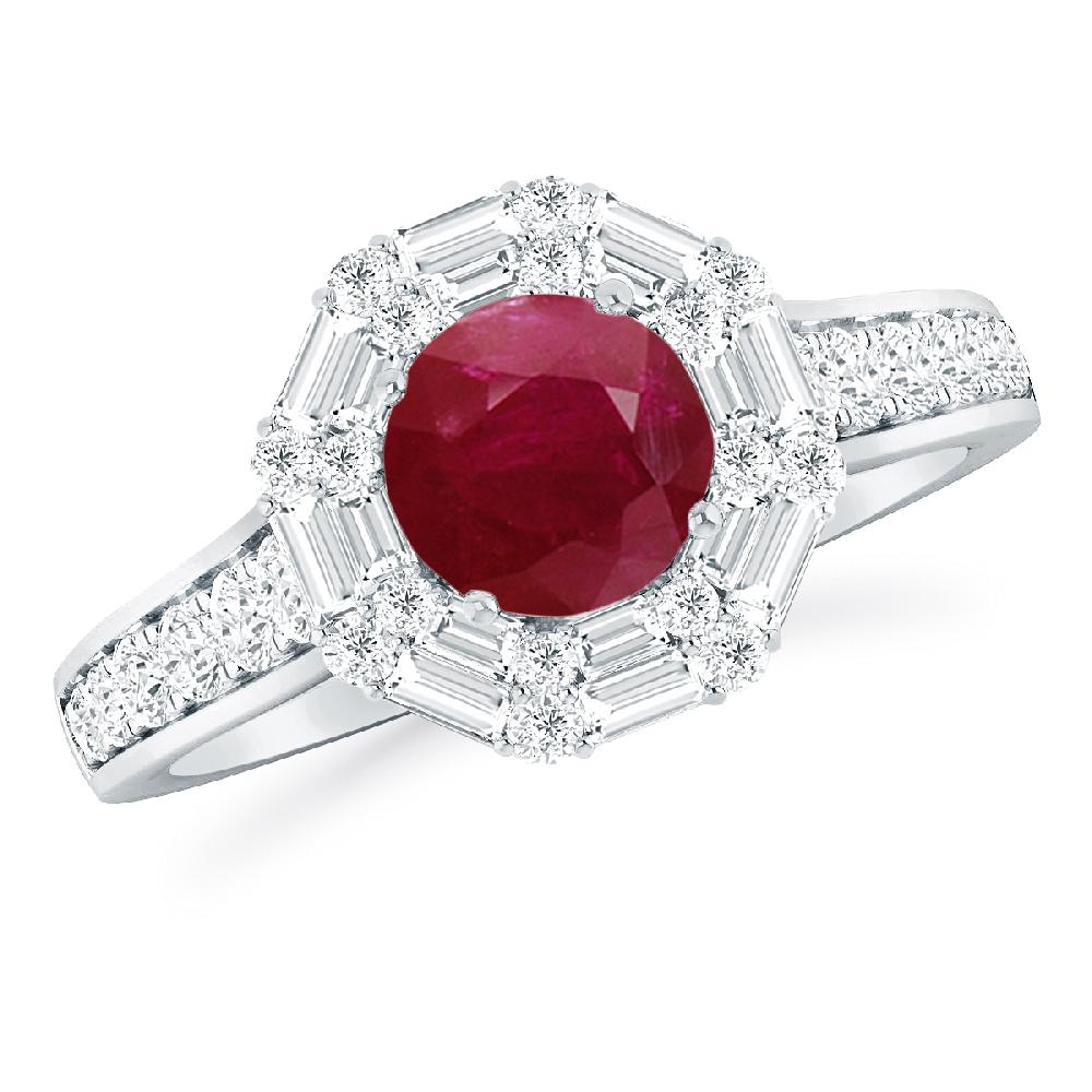 White Gold - Ruby