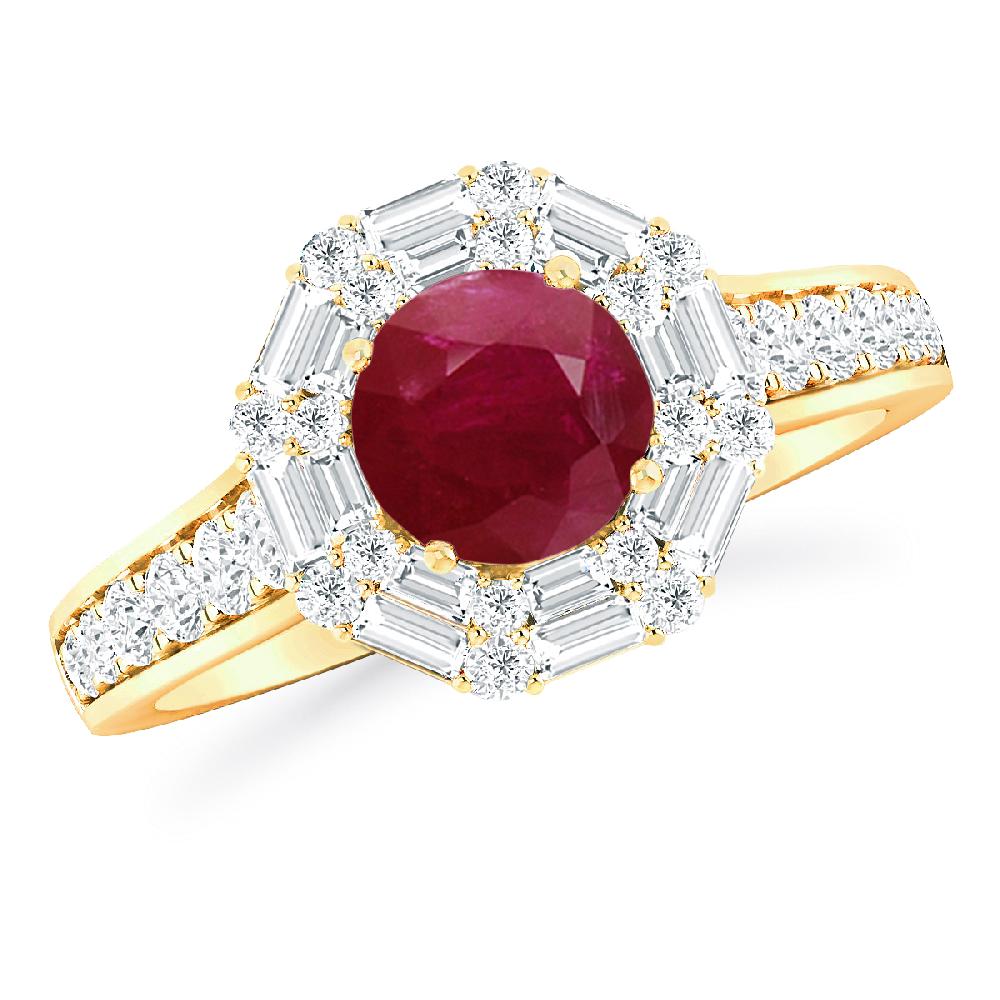 Yellow Gold - Ruby