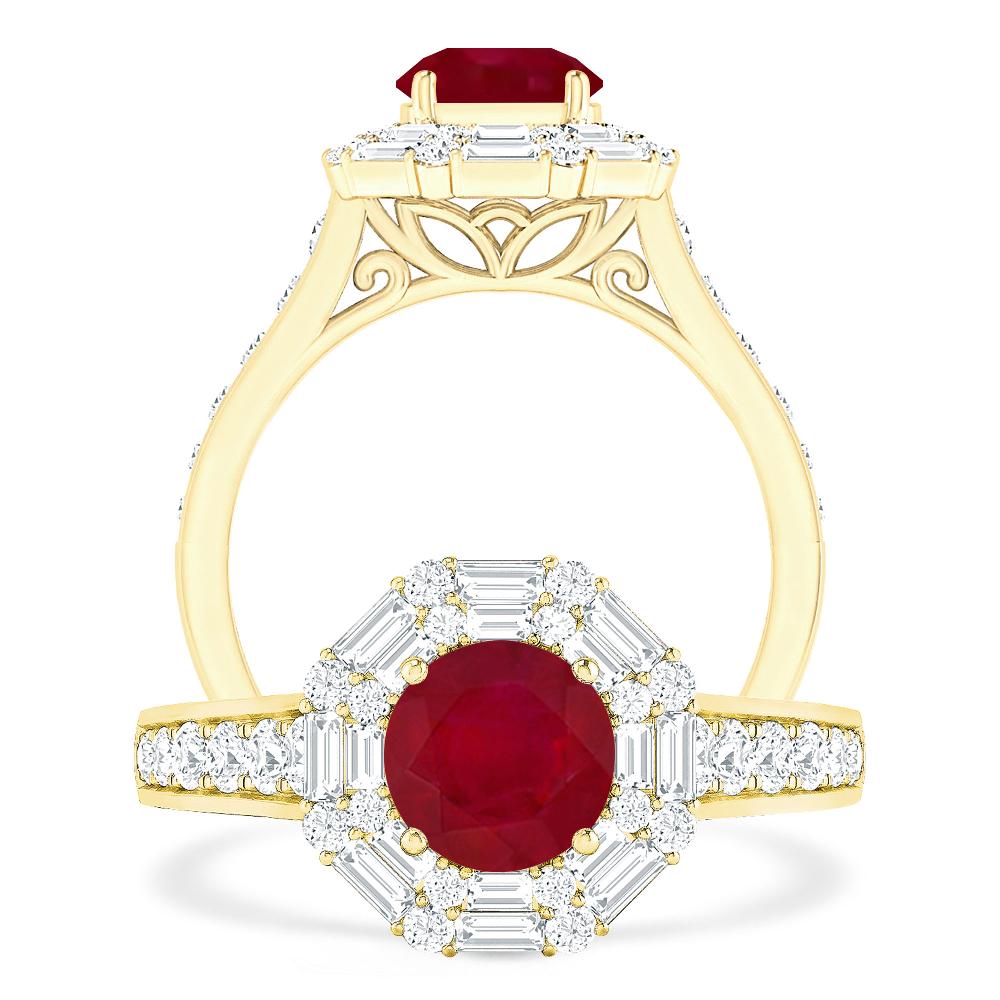 Yellow Gold - Ruby