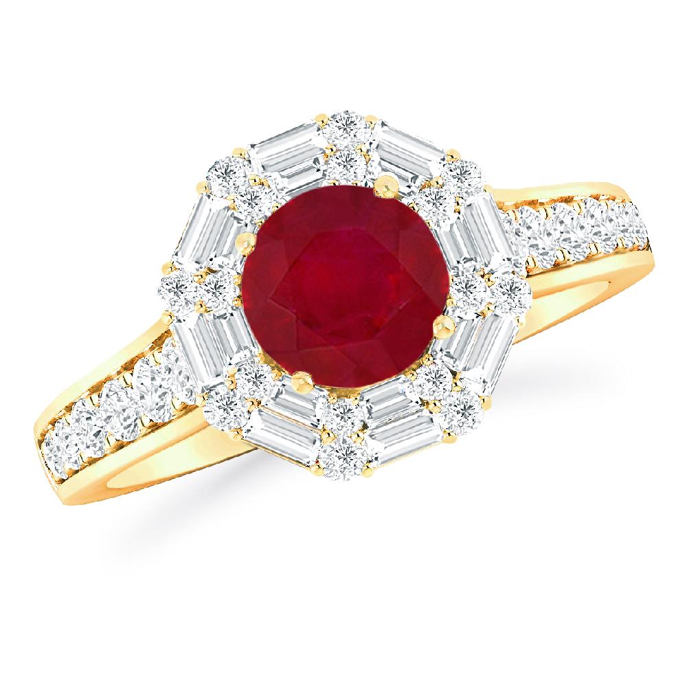 Yellow Gold - Ruby