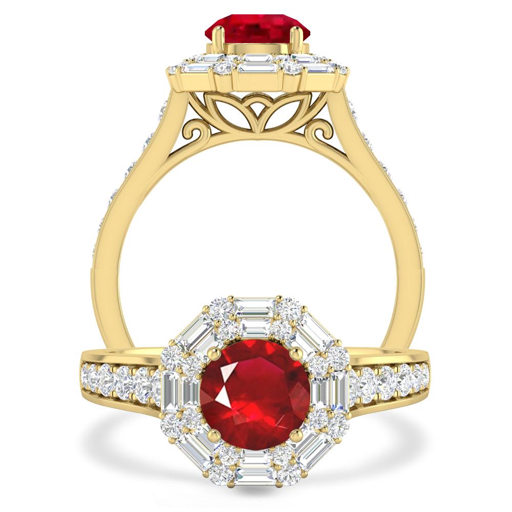 Yellow Gold - Ruby