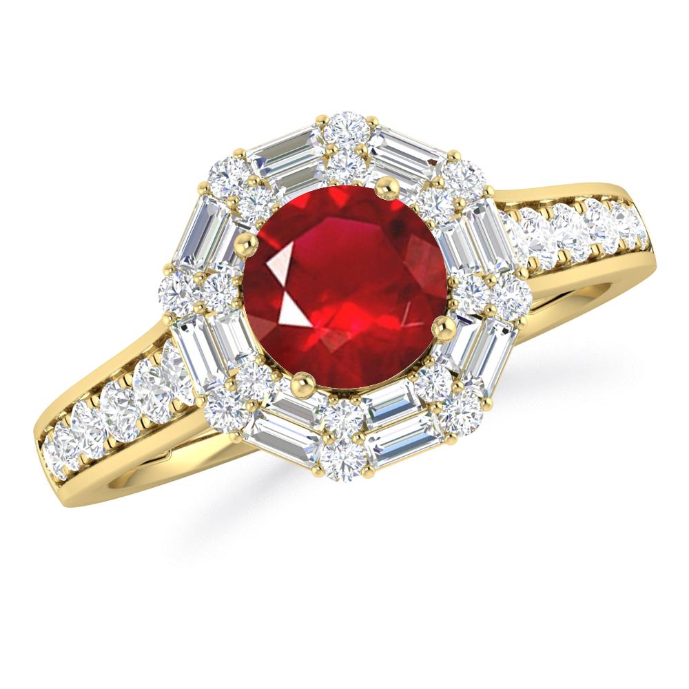 Yellow Gold - Ruby