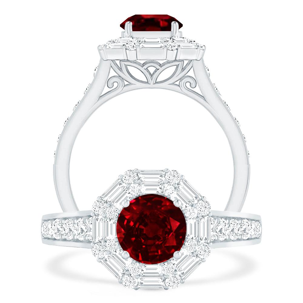 White Gold - Ruby