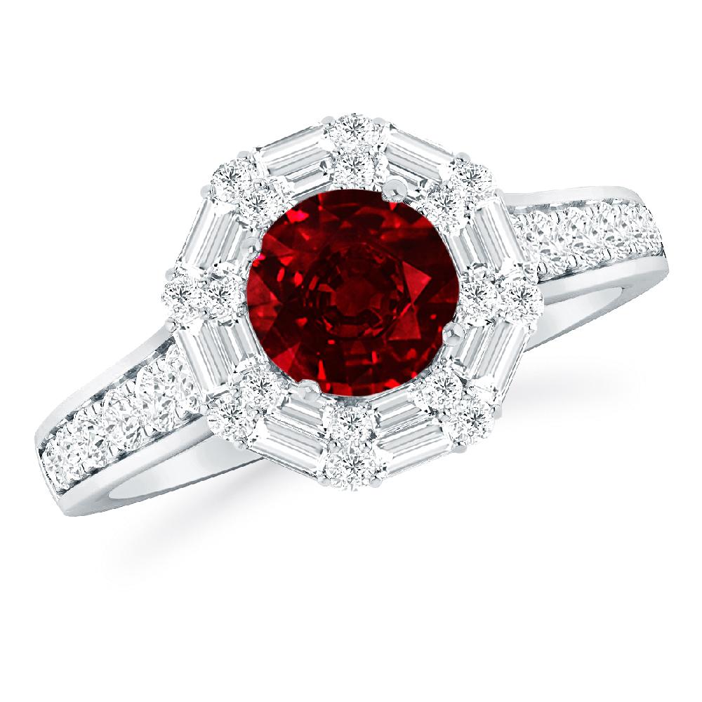 White Gold - Ruby