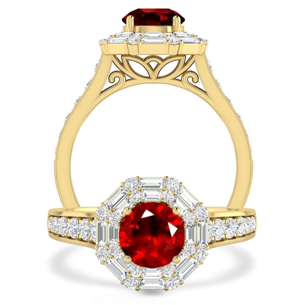 Yellow Gold - Ruby