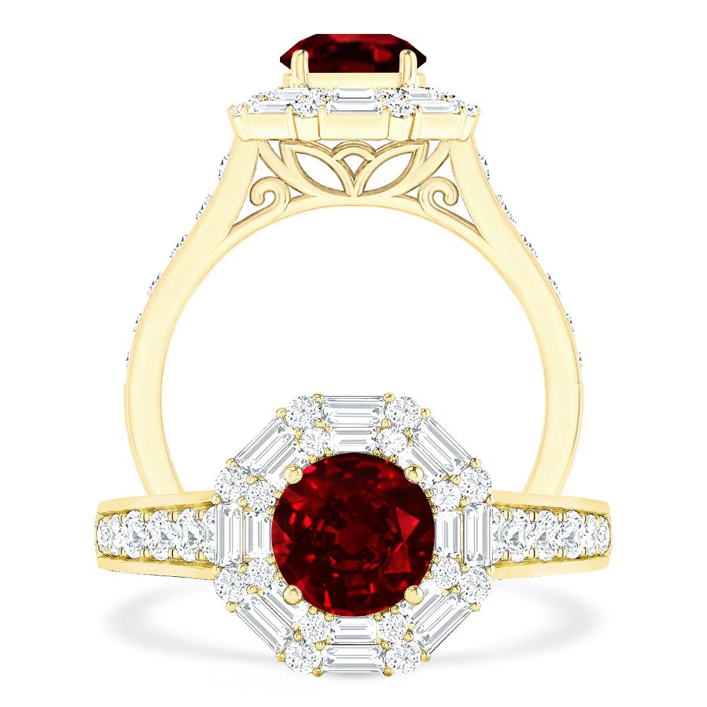 Yellow Gold - Ruby