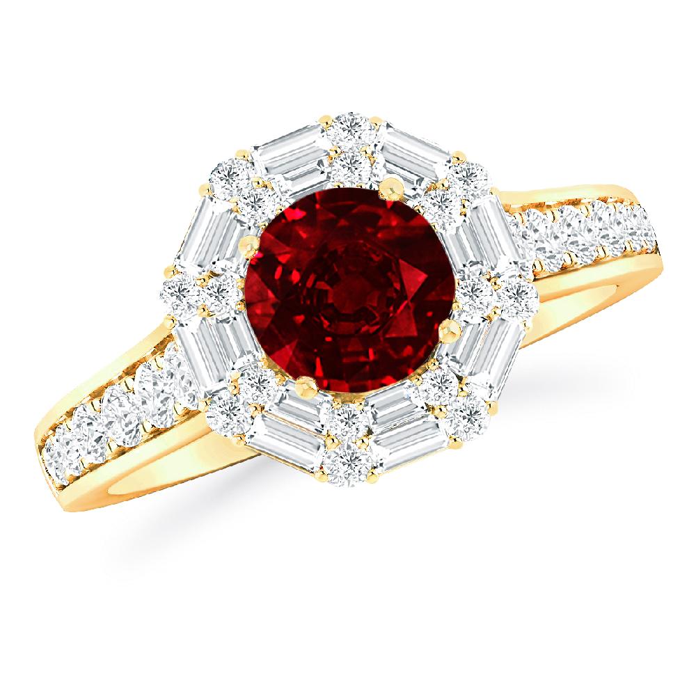 Yellow Gold - Ruby