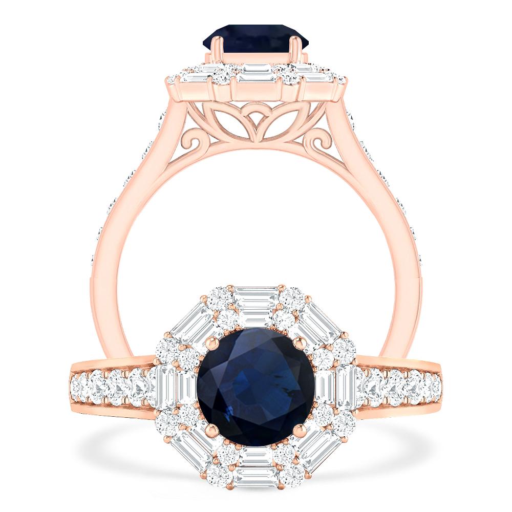 Rose Gold - Sapphire