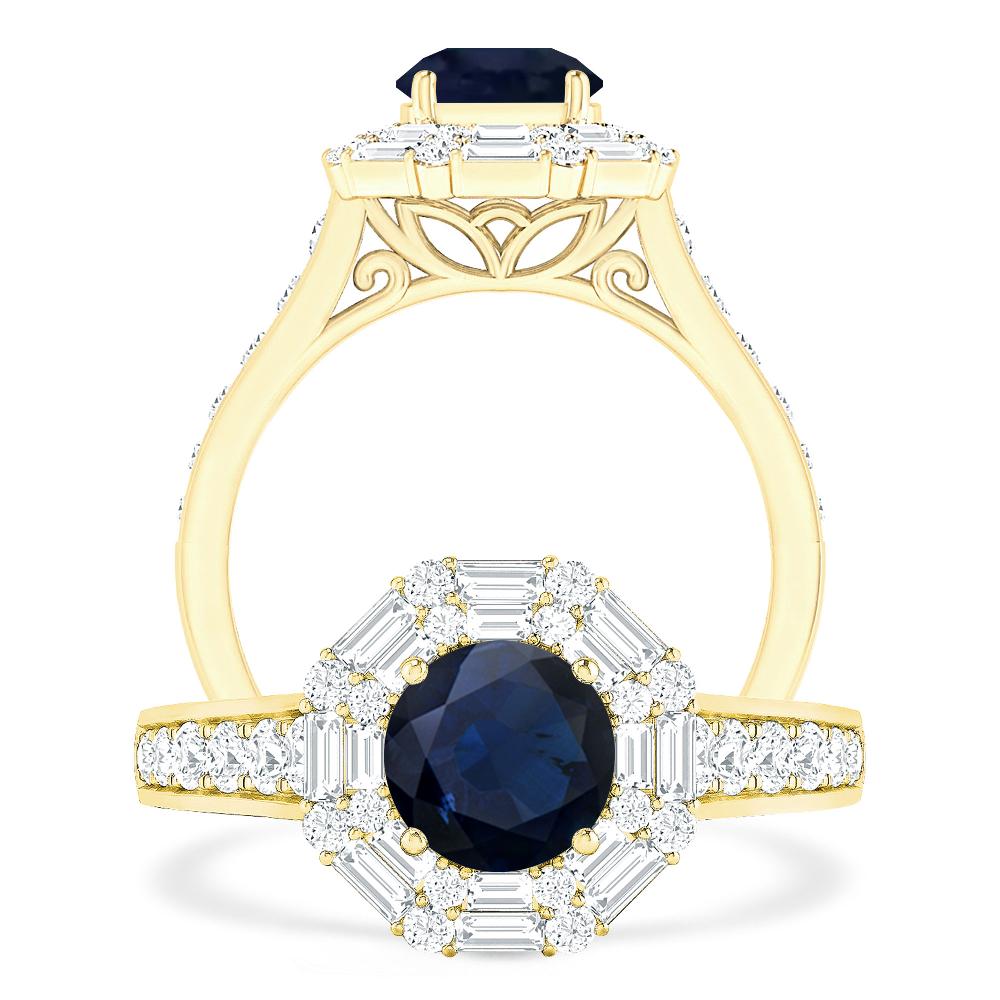 Yellow Gold - Sapphire