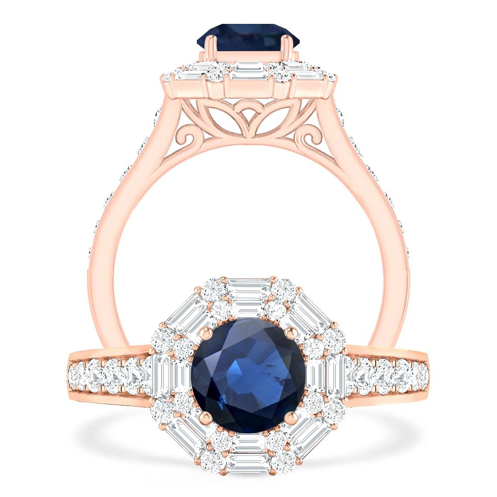 Rose Gold - Sapphire