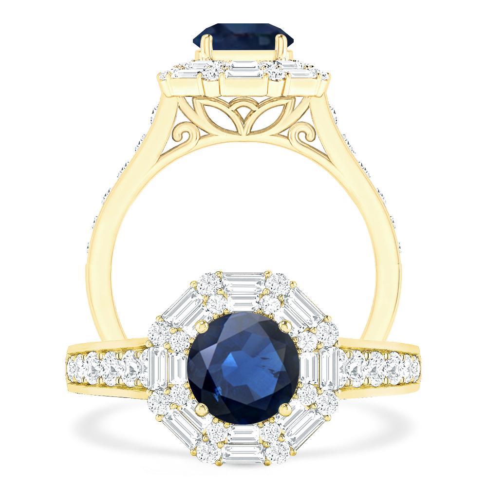 Yellow Gold - Sapphire