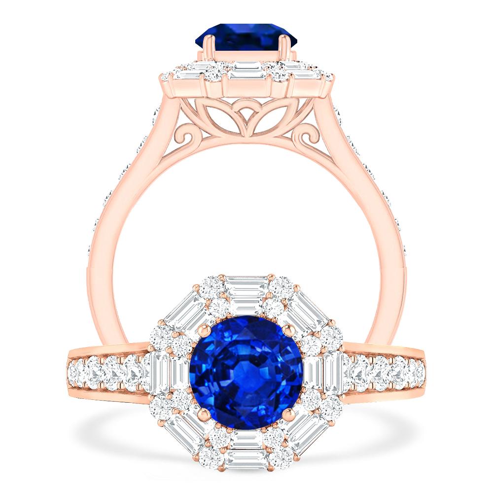 Rose Gold - Sapphire