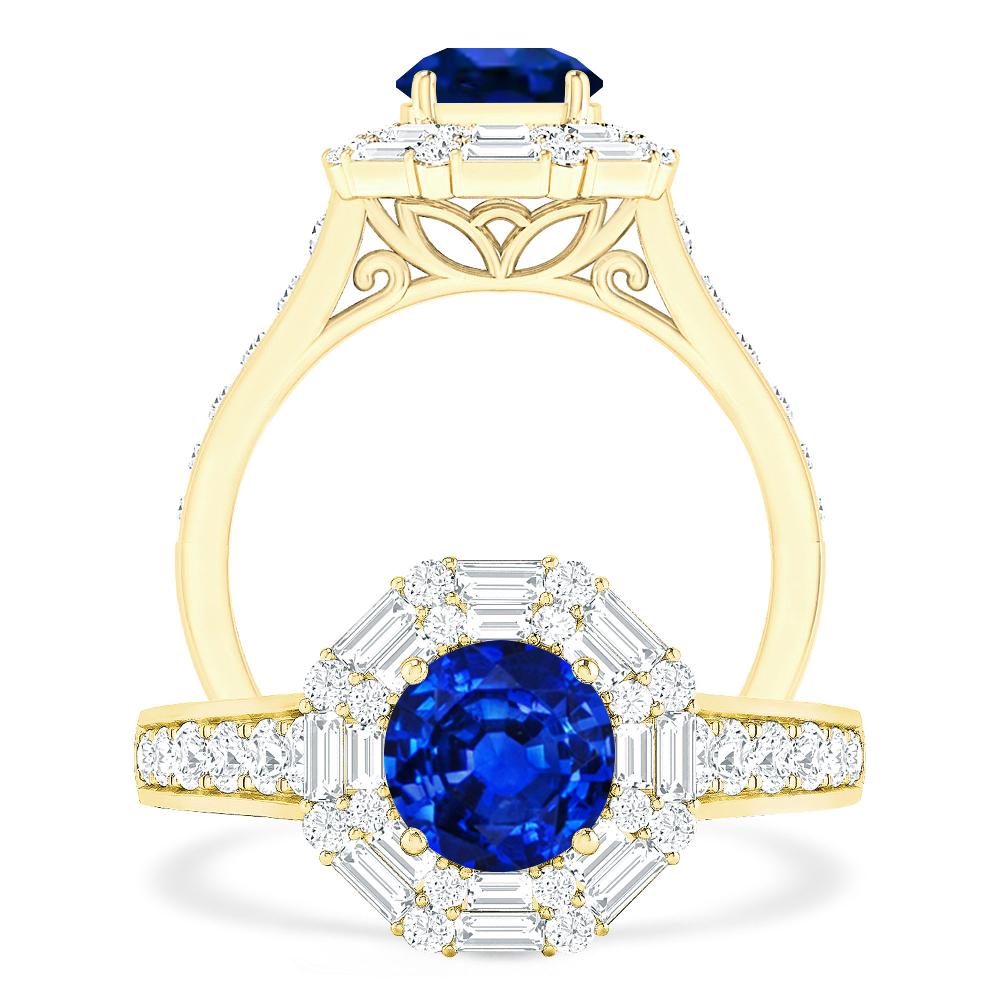 Yellow Gold - Sapphire