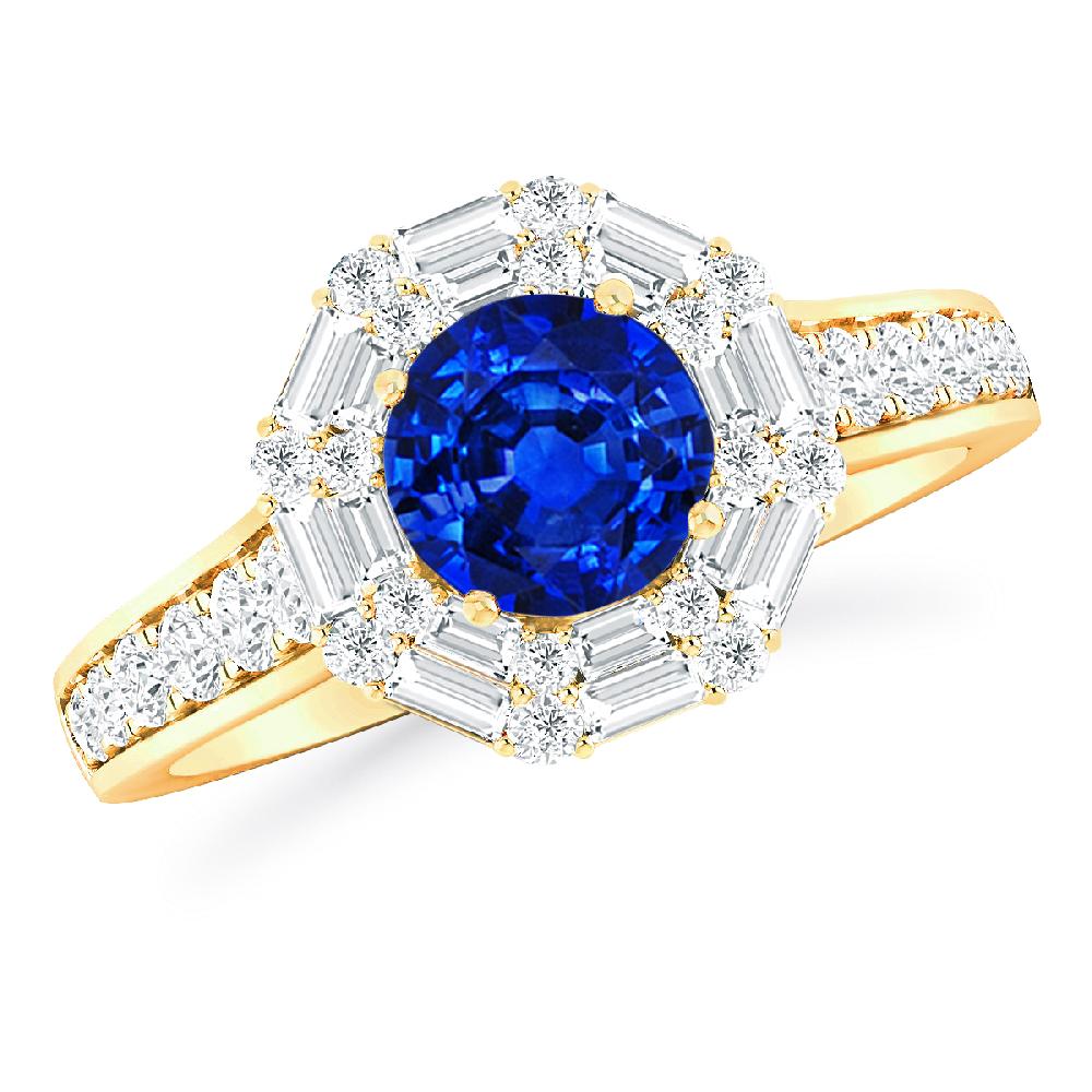 Yellow Gold - Sapphire