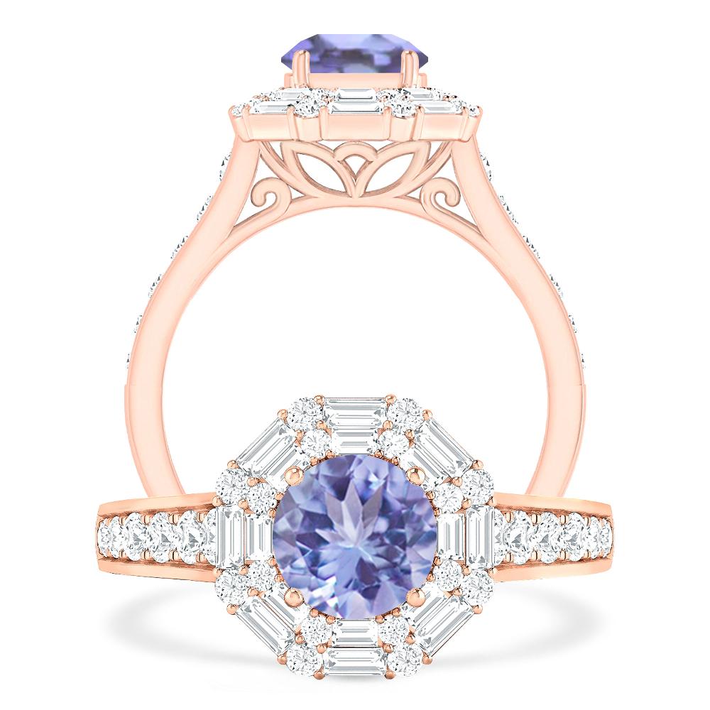 Rose Gold - Tanzanite