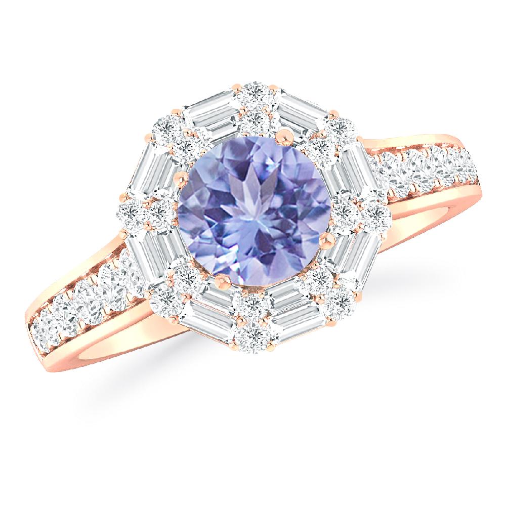 Rose Gold - Tanzanite