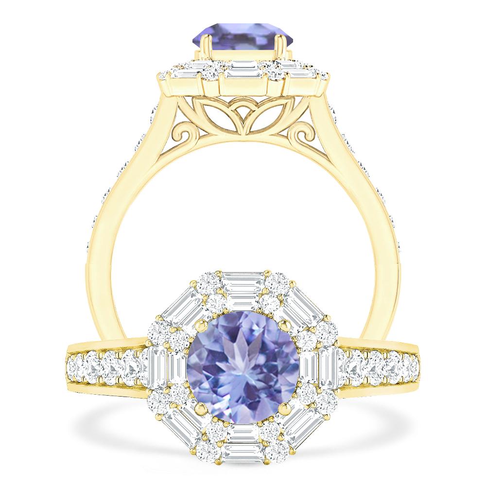 Yellow Gold - Tanzanite