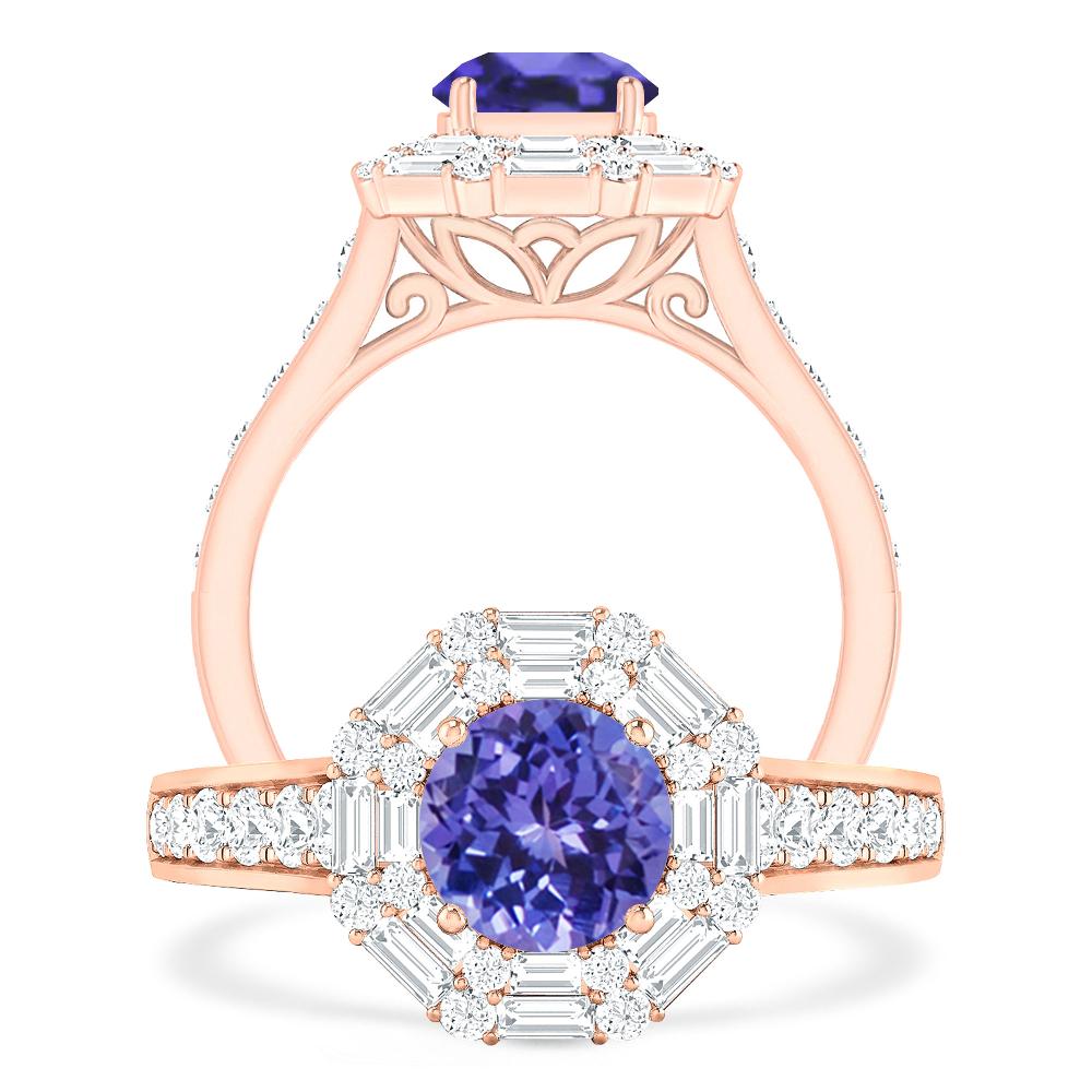 Rose Gold - Tanzanite