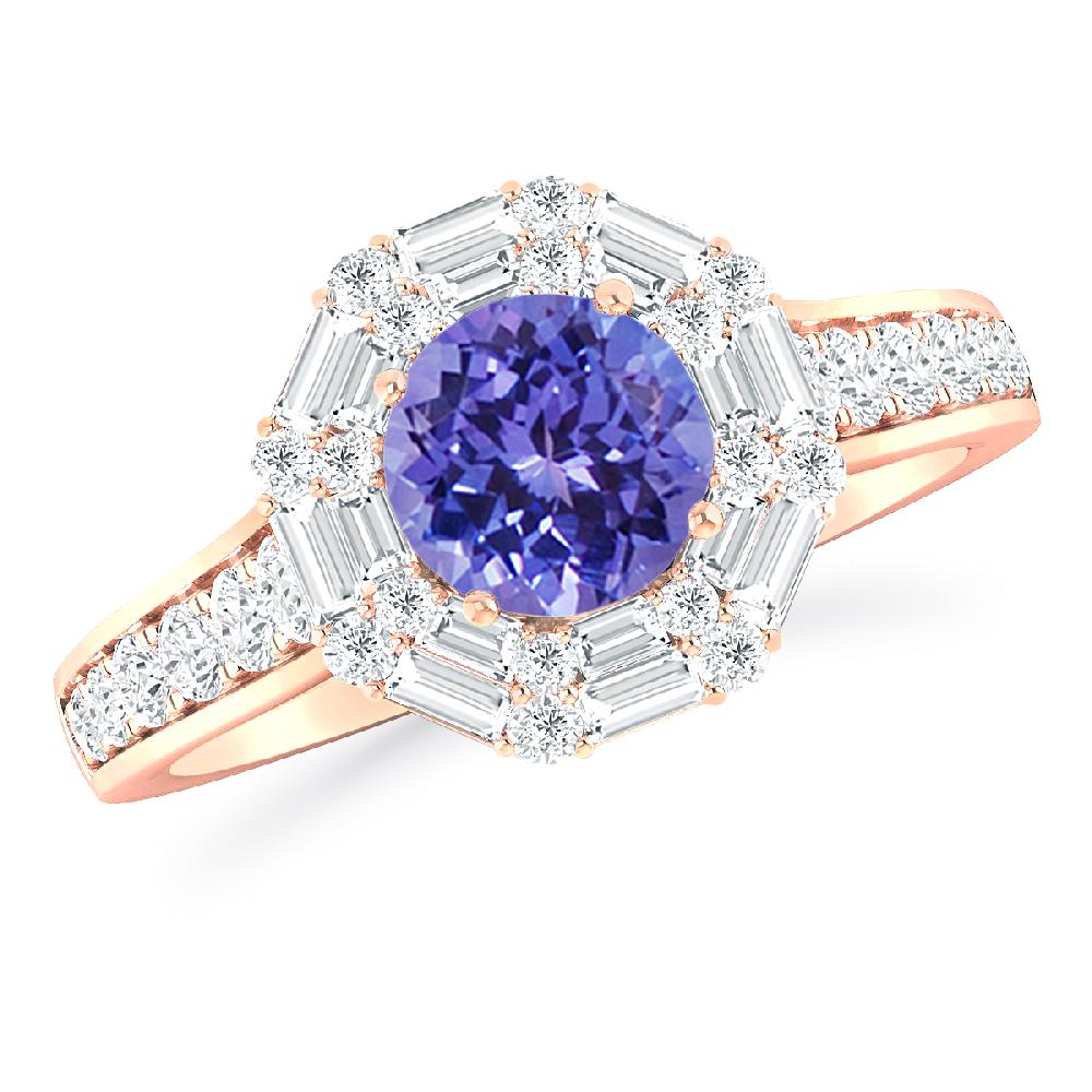 Rose Gold - Tanzanite