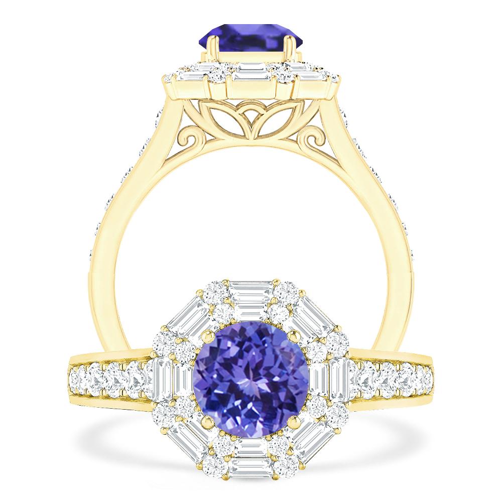 Yellow Gold - Tanzanite