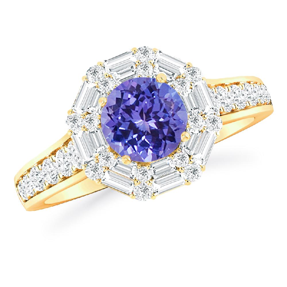 Yellow Gold - Tanzanite