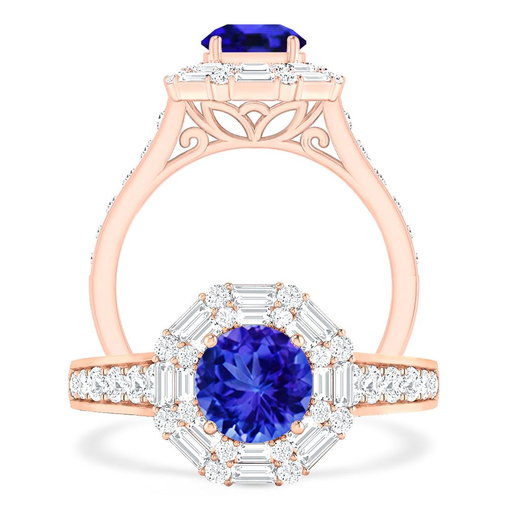 Rose Gold - Tanzanite